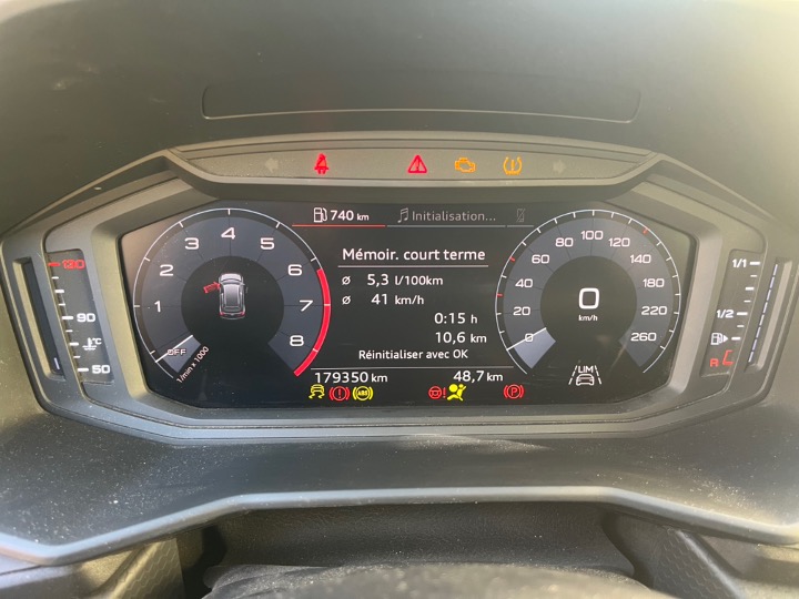 AUDI A1 SPORTBACK Rouge - Compteur